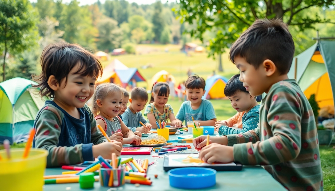 Children enjoying various activities at holiday camps, promoting creativity and teamwork in a fun environment.