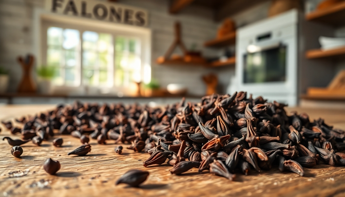 Whole cloves showcased in a rustic setting, highlighting their rich aroma and culinary uses.