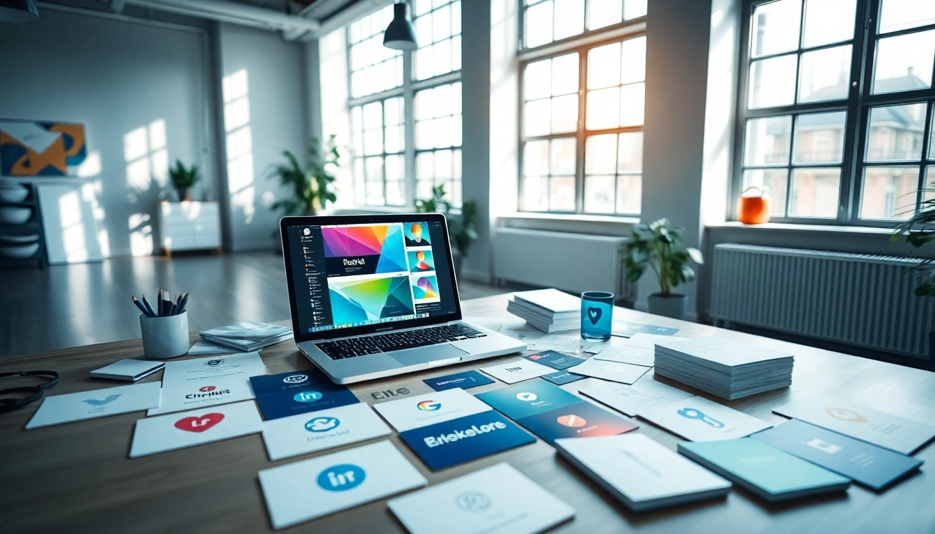 Enhancing branding strategies through creative design in a modern workspace