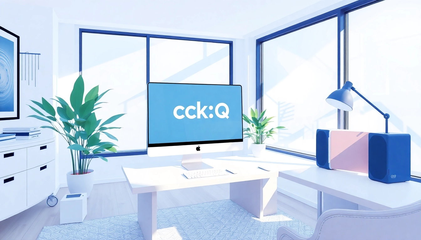 View the quickq官网 interface on a modern desktop showcasing vibrant design elements and user-friendly layout.