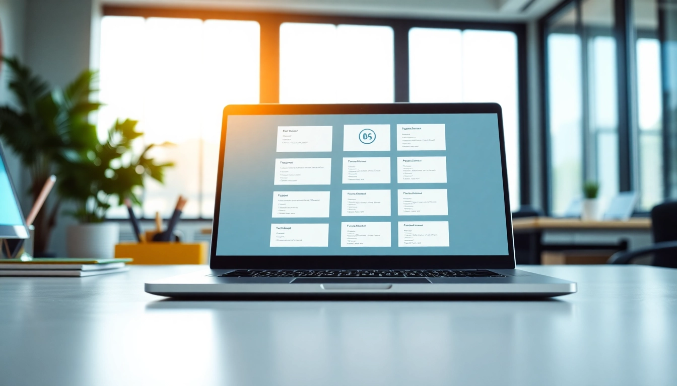 Streamlined online trademark registration platform interface on a laptop for efficient brand protection.