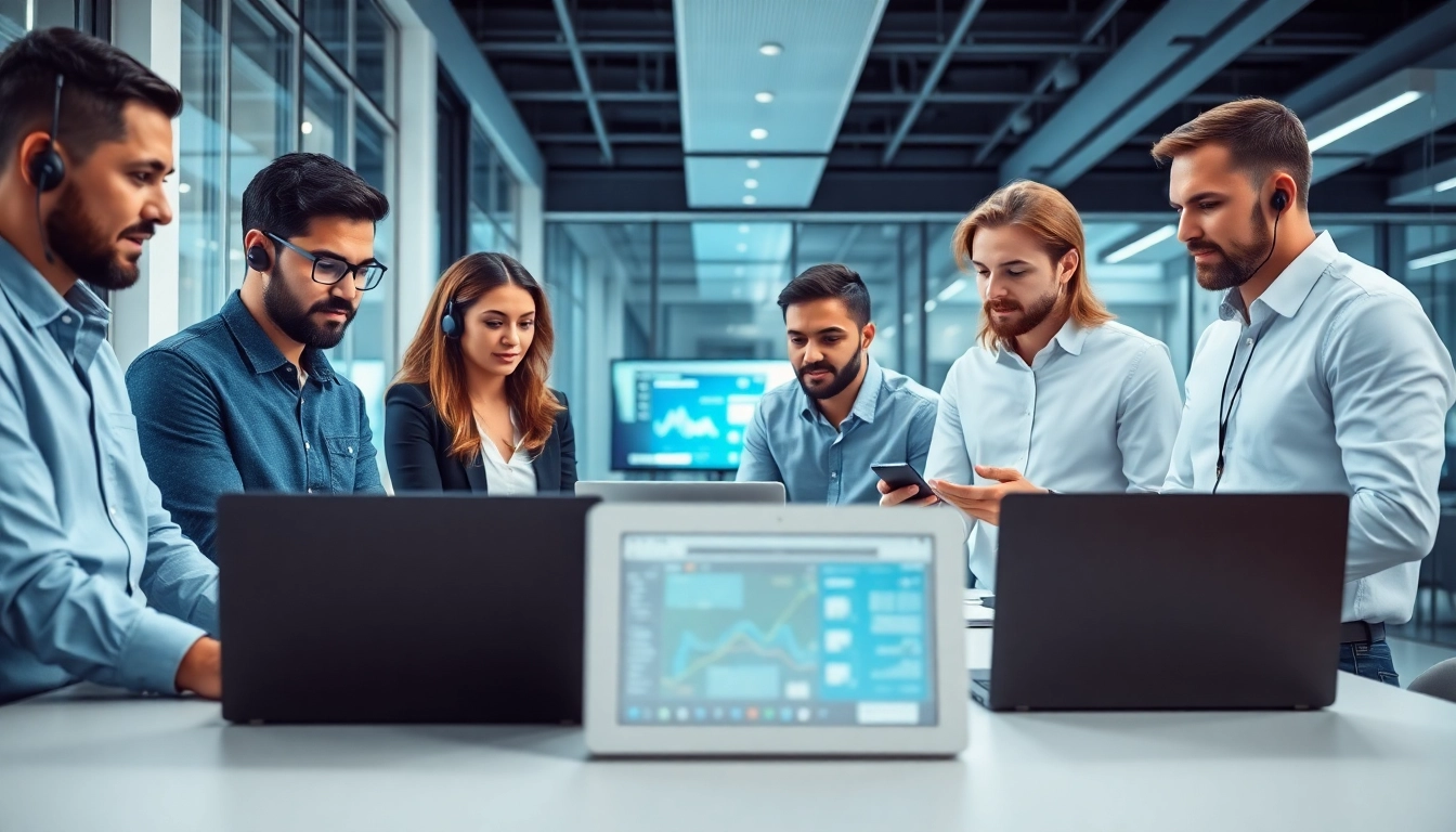 Delivering managed IT support through a dedicated team in a modern office setting.