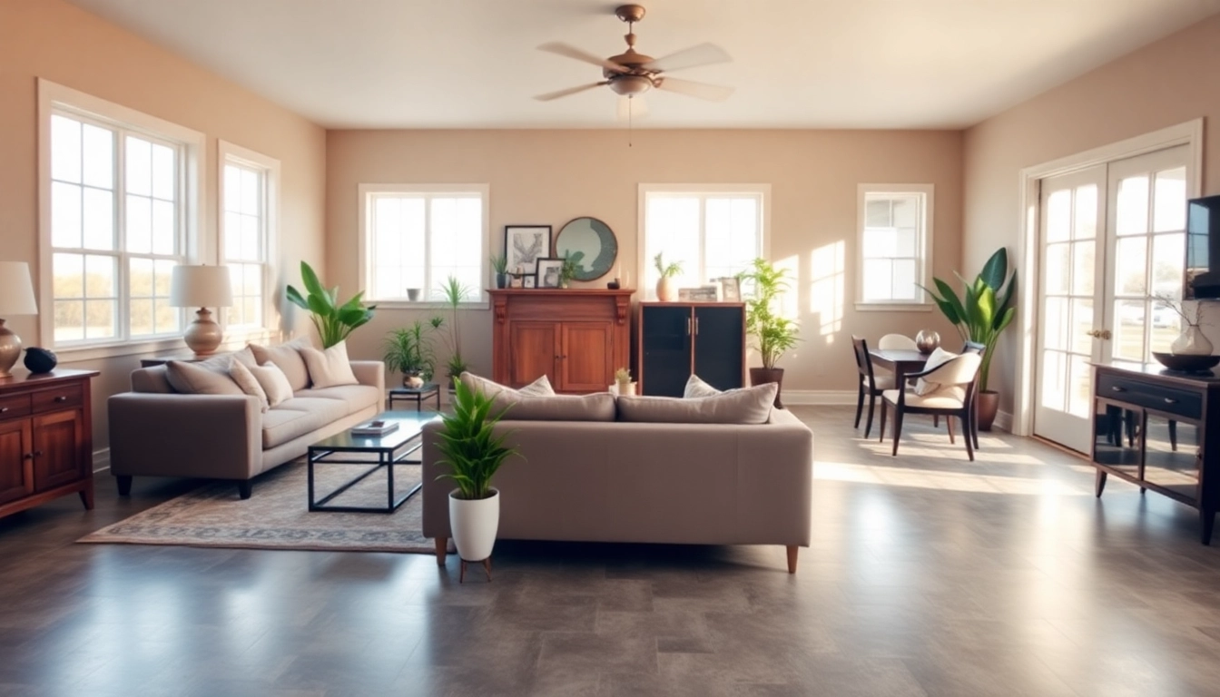 Showcase of a spacious garage conversion Franklin TN with elegant decor and natural lighting.