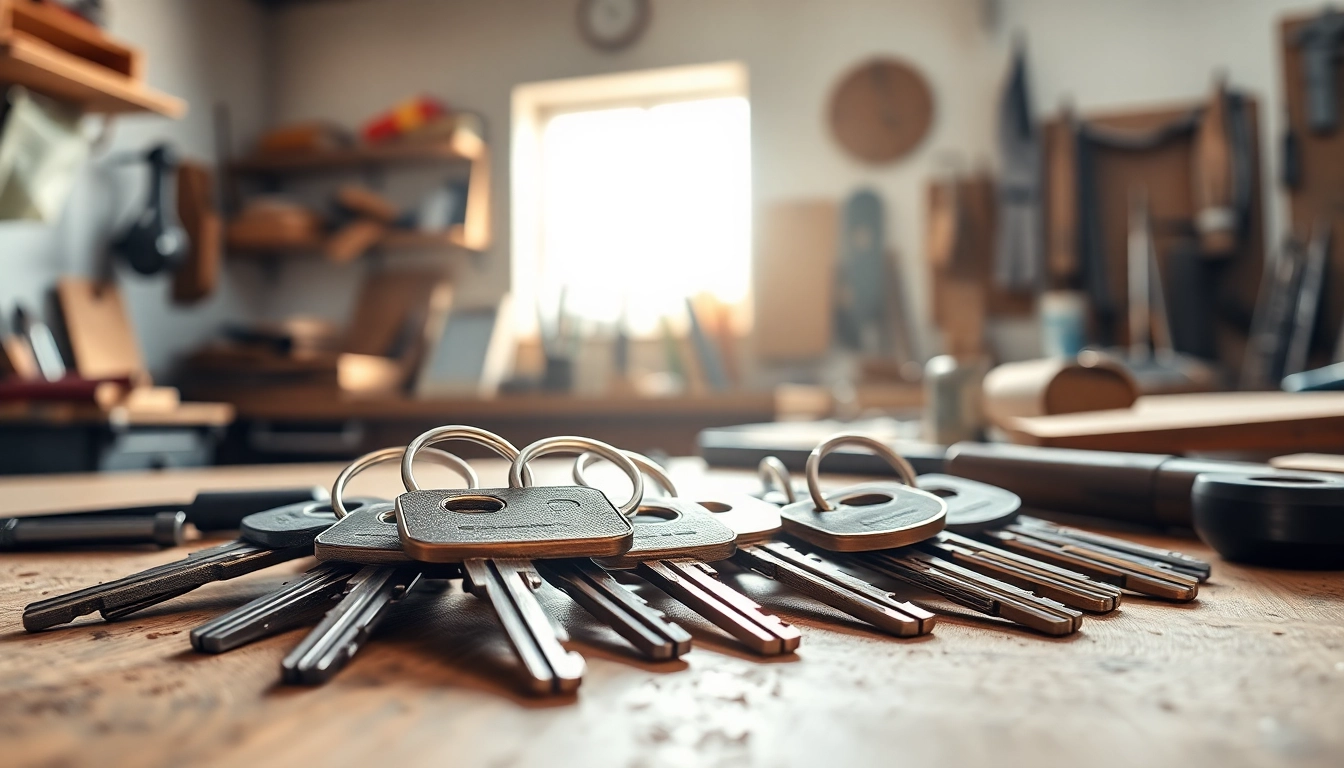 Van Keys showcased on a workshop table highlighting craftsmanship and quality.