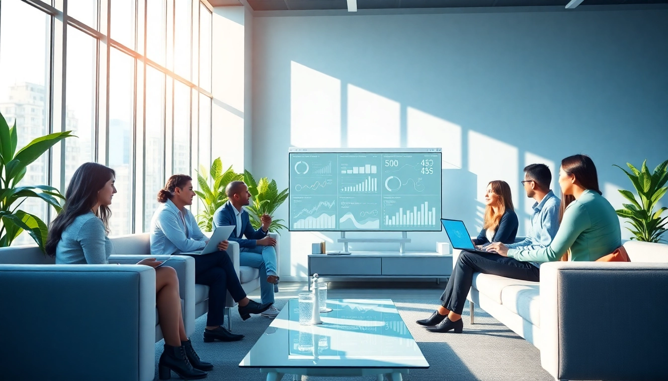 Elevate your marketing insights at http://Avtales.com with a team brainstorming in a vibrant office.