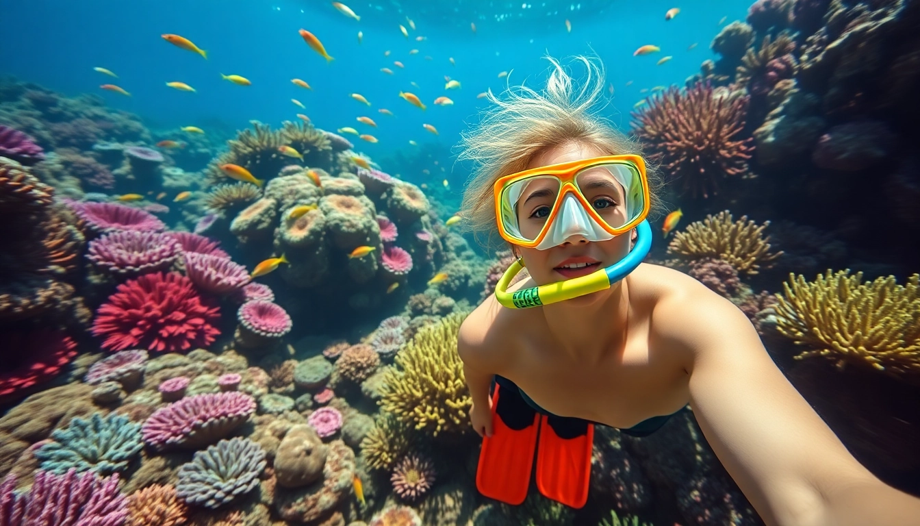 Snorkeler exploring marine life in snorkel puerto rico's vibrant coral reefs.