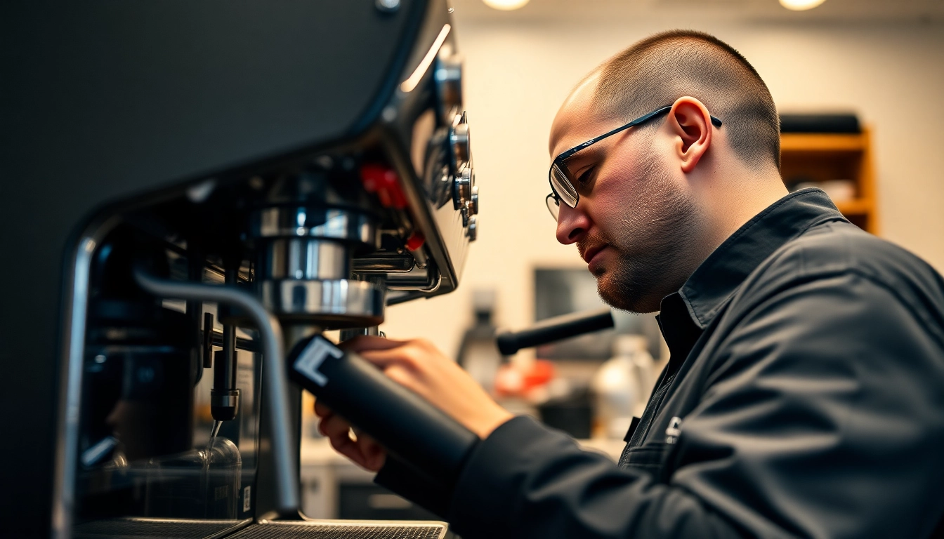 Repairing a Cimbali servisi espresso machine to ensure optimal performance and service standards.